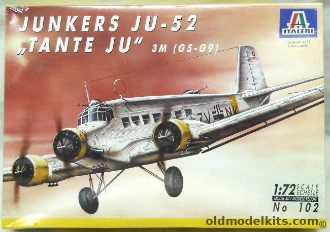 Italeri 1/72 Ju-52 3M (G-5-G9), 102 plastic model kit